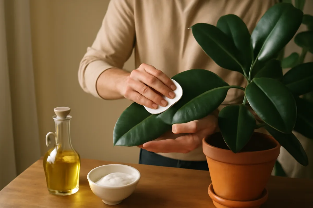 Pulire le foglie delle piante: un ingrediente da cucina che esalta la lucentezza
